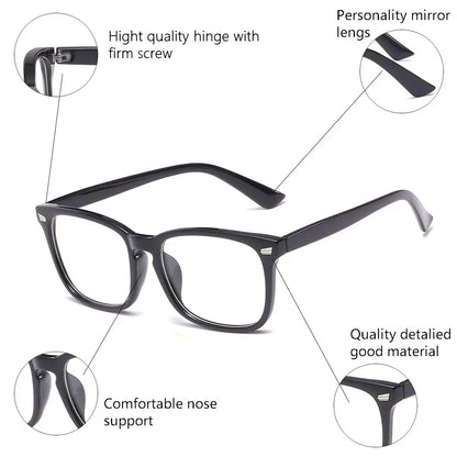 Blue Light Blocking Glasses Square Nerd Eyeglasses Frame anti Blue Ray Computer Game Glasses