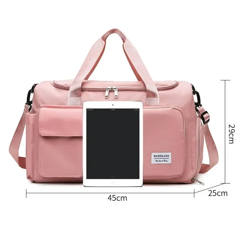 Large Capacity Outdoor Waterproof Travel Bags Luggage Handbag Women Shoulder Bag Nylon Sports Gym Bag Female Crossbody Bag